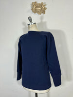 Deadstock Italian Navy Boat Neck Sweater