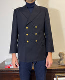 Vintage German Navy Double Breasted Jacket “L/XL”