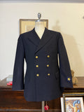 Vintage German Navy Double Breasted Jacket “L/XL”