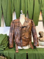 Brown Faux Leather Jacket “L”