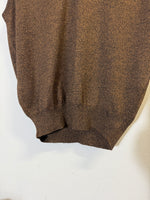 Brown Sleeveless V-neck sweater “M”