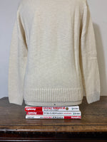 Classic Aran Sweater in Cream Wool