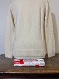 Classic Aran Sweater in Cream Wool