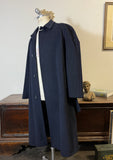 Vintage Classic Blue Coat in Wool and Cashmere Blend – Premium and Versatile “L”