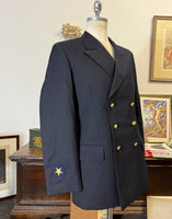 Vintage German Navy Double Breasted Jacket “L/XL”