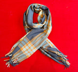 Checkered Scarf - Navy