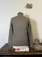 Classic Aran Turtleneck Sweater in Taupe