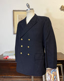 Vintage German Navy Double Breasted Jacket “XL”