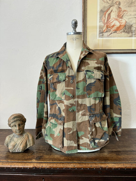 Vintage Woodland Camo Jacket “S”