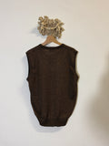 Brown Sleeveless V-neck sweater “M”