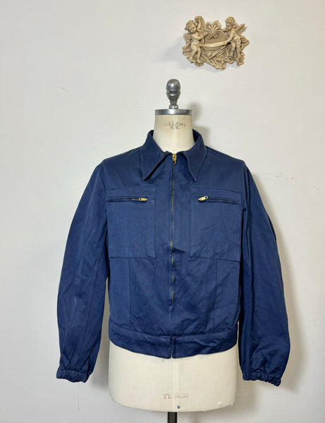 Vintage Italian Navy Work Jacket “ XS, S”