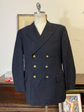 Vintage German Navy Double Breasted Jacket “XL”