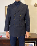 Vintage German Navy Double Breasted Jacket “XL”