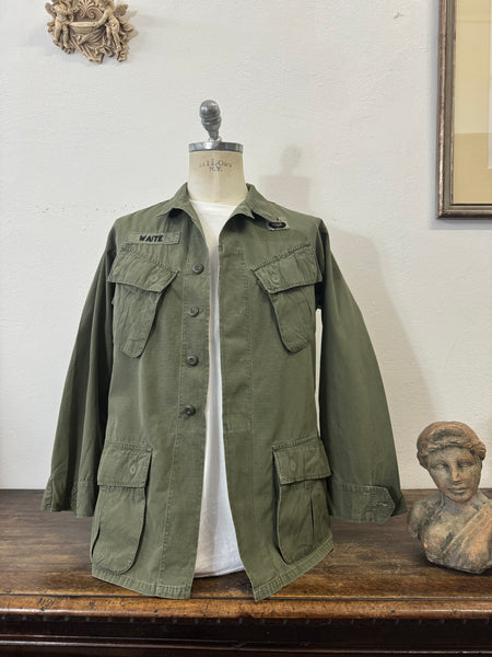 Vintage Jungle Jacket Ripstop Us Army “WAITE” - M