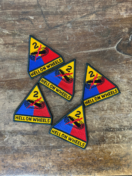 2nd Armored Division Patch - ‘Hell on Wheels’ - U.S. Army