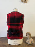 Vintage Plaid Wool Vest “M/L”