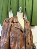 Brown Faux Leather Jacket “L”