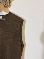 Brown Sleeveless V-neck sweater “M”