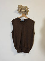 Brown Sleeveless V-neck sweater “M”