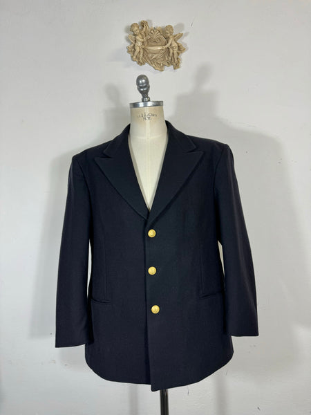 Vintage Italian Navy Wool Jacket “L”