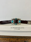 Western Concho Belt with Turquoise Accents