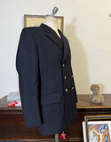 Vintage German Navy Double Breasted Jacket “XL”