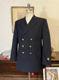 Vintage German Navy Double Breasted Jacket “L/XL”