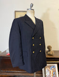 Vintage German Navy Double Breasted Jacket “XL”