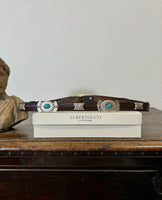 Western Concho Belt with Turquoise Accents