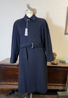 Vintage Classic Blue Coat in Wool and Cashmere Blend – Premium and Versatile “L”