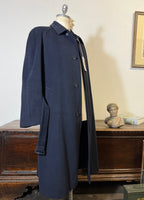 Vintage Classic Blue Coat in Wool and Cashmere Blend – Premium and Versatile “L”