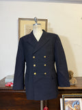 Vintage German Navy Double Breasted Jacket “XL”