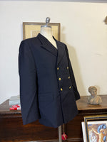 Vintage German Navy Double Breasted Jacket “XL”