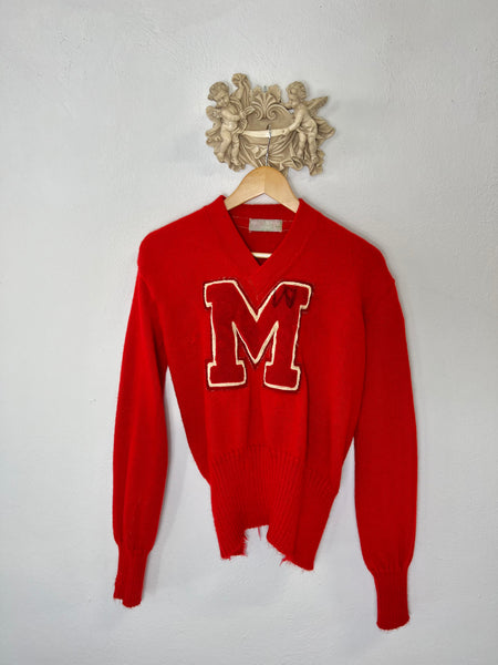 Vintage Imperial Art-Kote Knitwork Coaches Letter Sweater 1950’s “S”